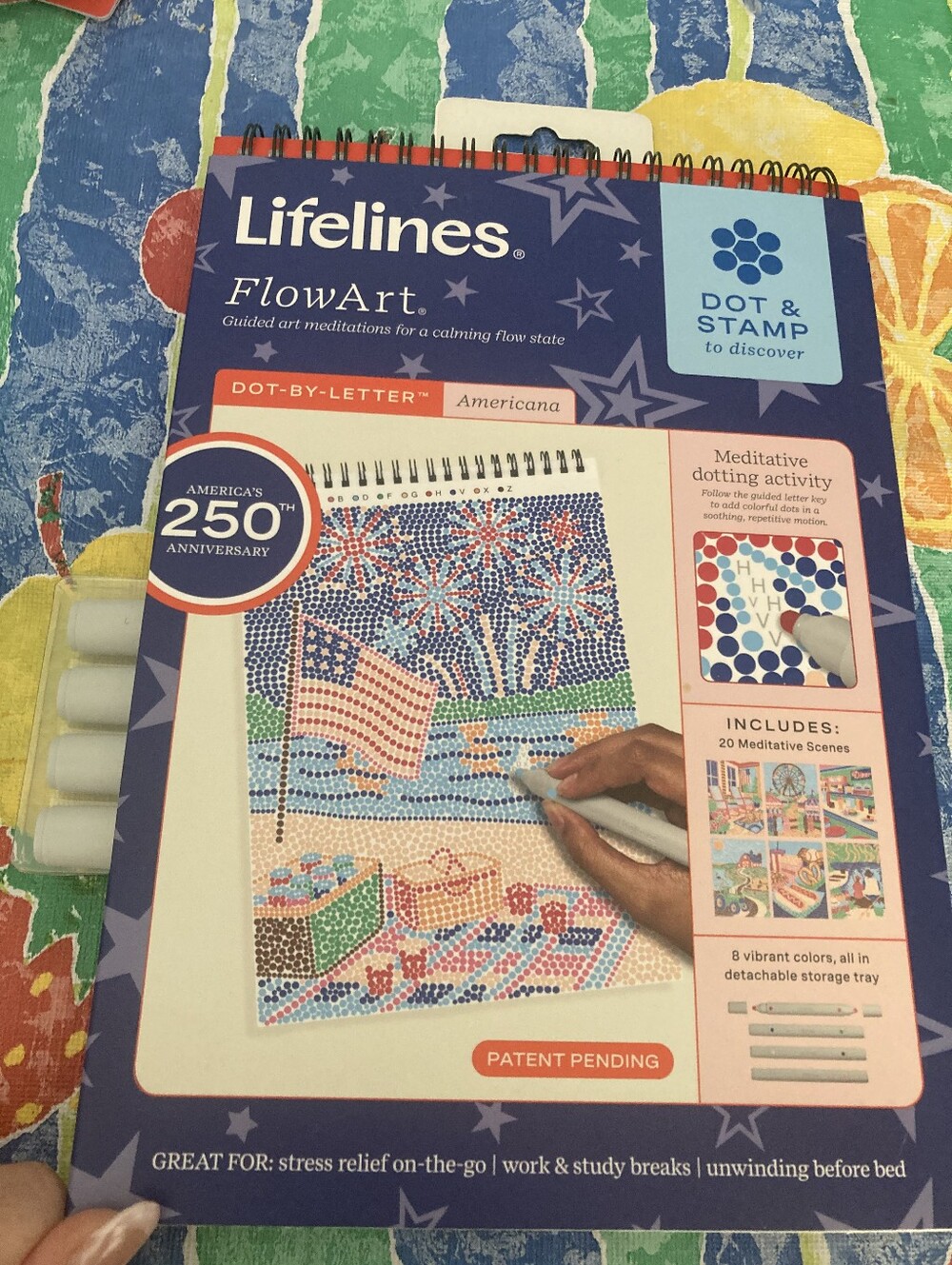 Lifelines Dot & Stamp FlowArt Dot  Letter Americana Meditative Sitting Activity